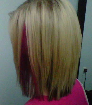 blonde and pink hair color